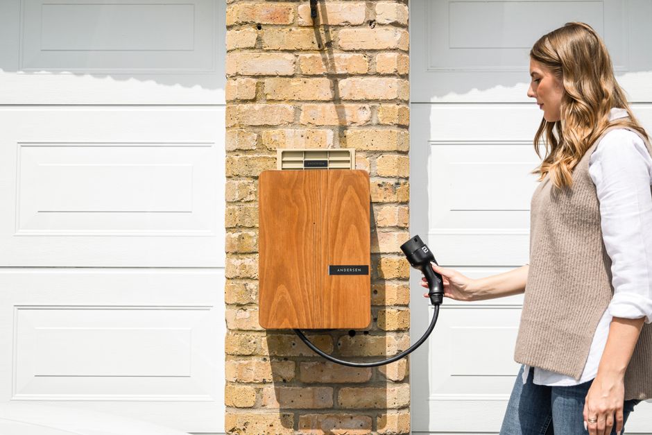 Electric vehicle charging at a home